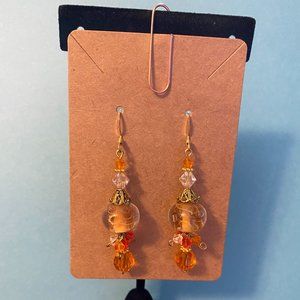 Handmade orange earrings